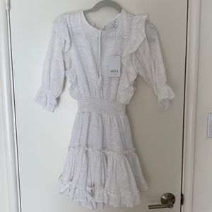 MISA white mini dress